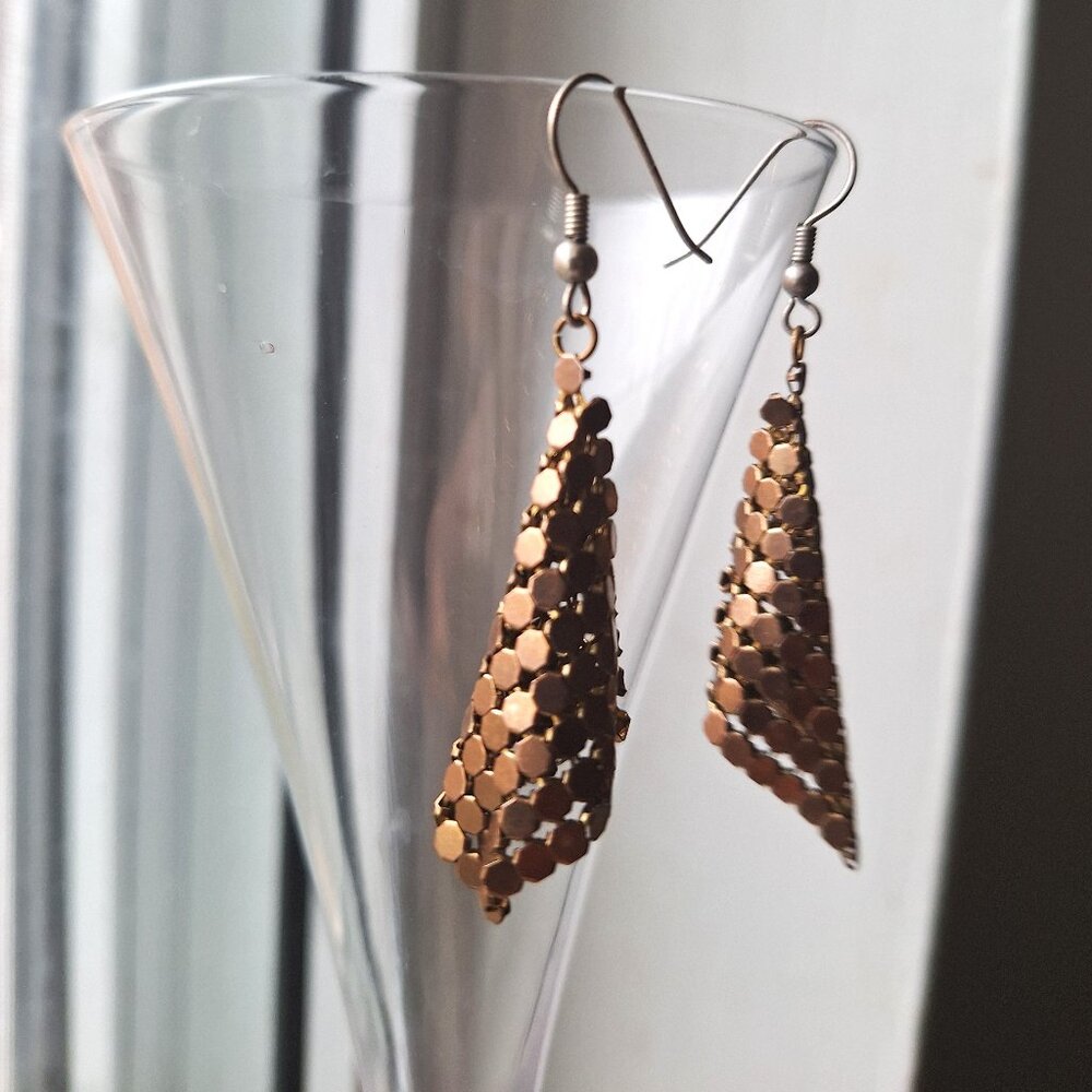 Retro Vintage 80's Chainmail Earrings